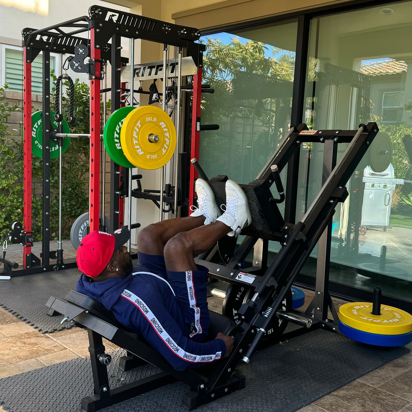 RitFit M1 PRO Smith Machine with Cable Crossover and BLP01 Leg Press Hack Squat Package for Home Gym - RitFit
