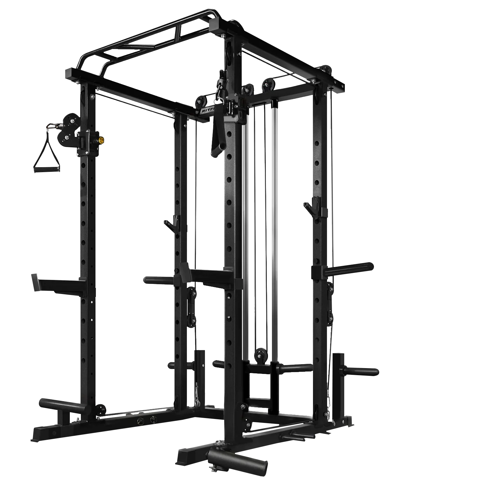 RitFit PPC03 1000lbs Power Cage and BLP01 Leg Press Hack Squat Package for Home Gym
