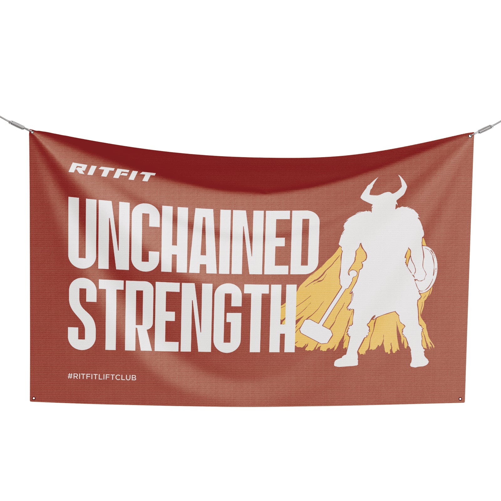 RitFit flag accessory featuring a vibrant design, ideal for sports and fitness enthusiasts, showcasing bold colors and branding.