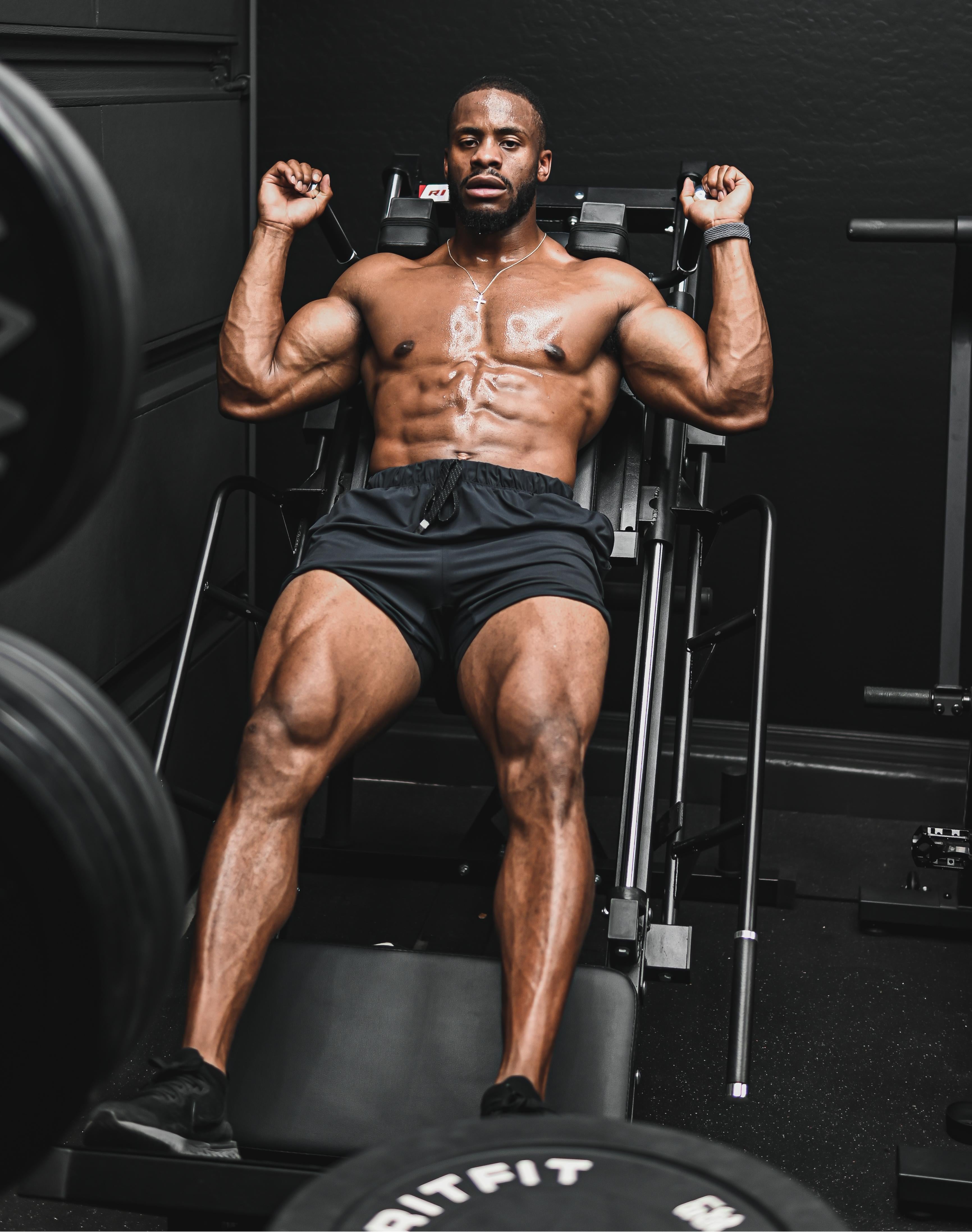 Customer weight training with RitFit fitness equipment