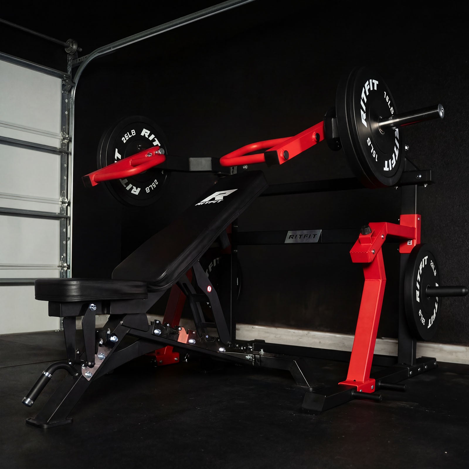 RitFit Gorilla 2-in-1 Chest and Shoulder Press Machine for strength training, featuring adjustable handles and sturdy construction.