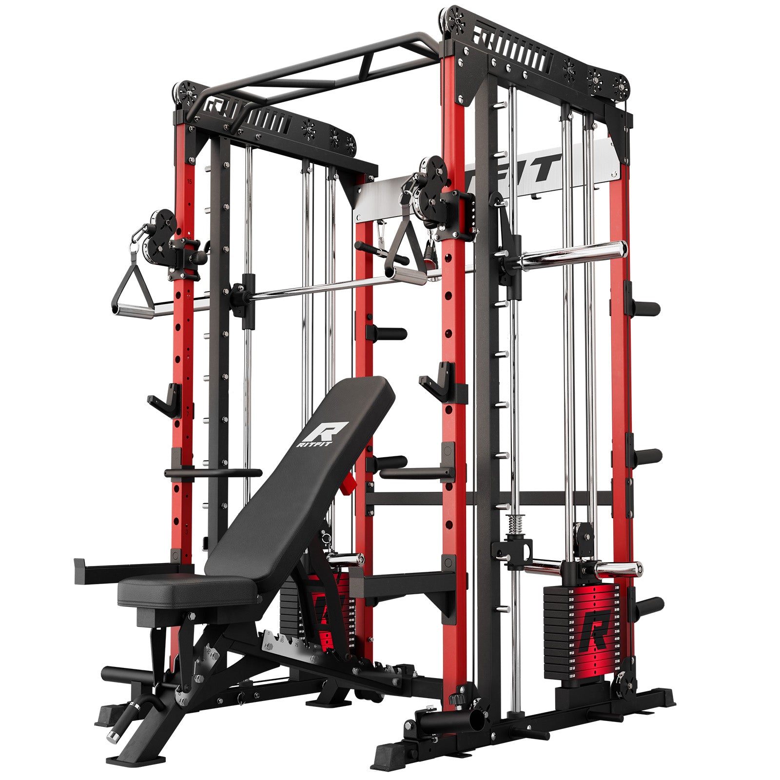 RitFit M1 PRO Smith Machine Weight Stack Home Gym Package - RitFit