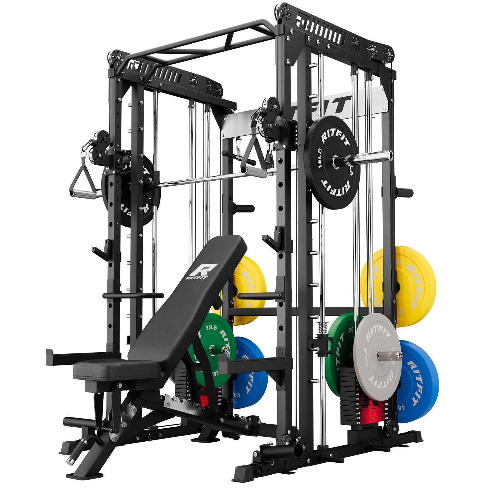 RitFit M1 PRO Smith Machine Weight Stack Home Gym Package - RitFit
