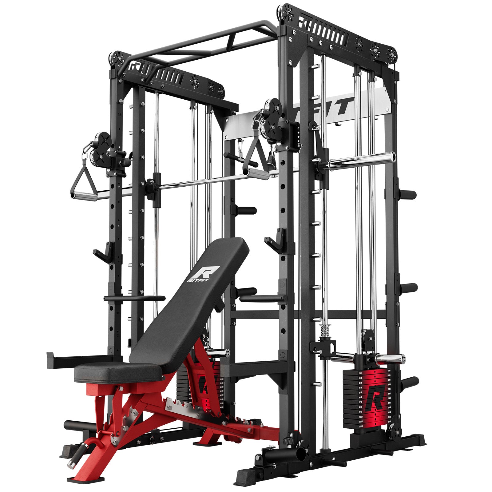 RitFit M1 PRO Smith Machine Weight Stack Home Gym Package - RitFit