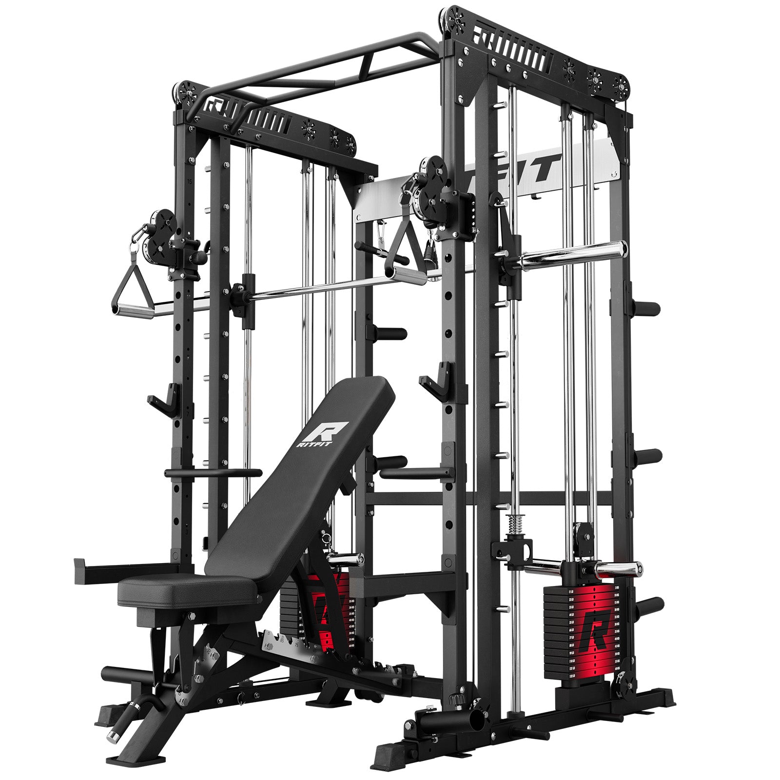 RitFit M1 PRO Smith Machine Weight Stack Home Gym Package - RitFit