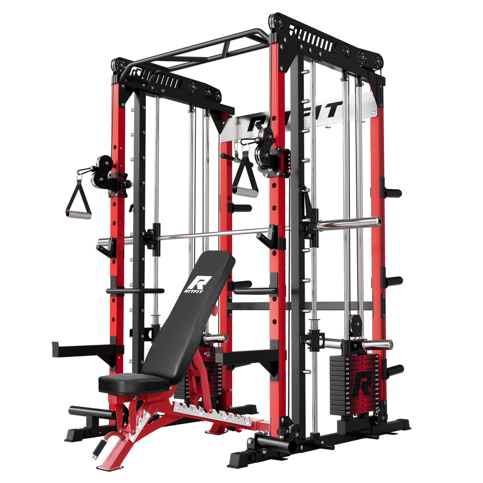 RitFit M1 PRO Smith Machine Weight Stack Home Gym Package - RitFit