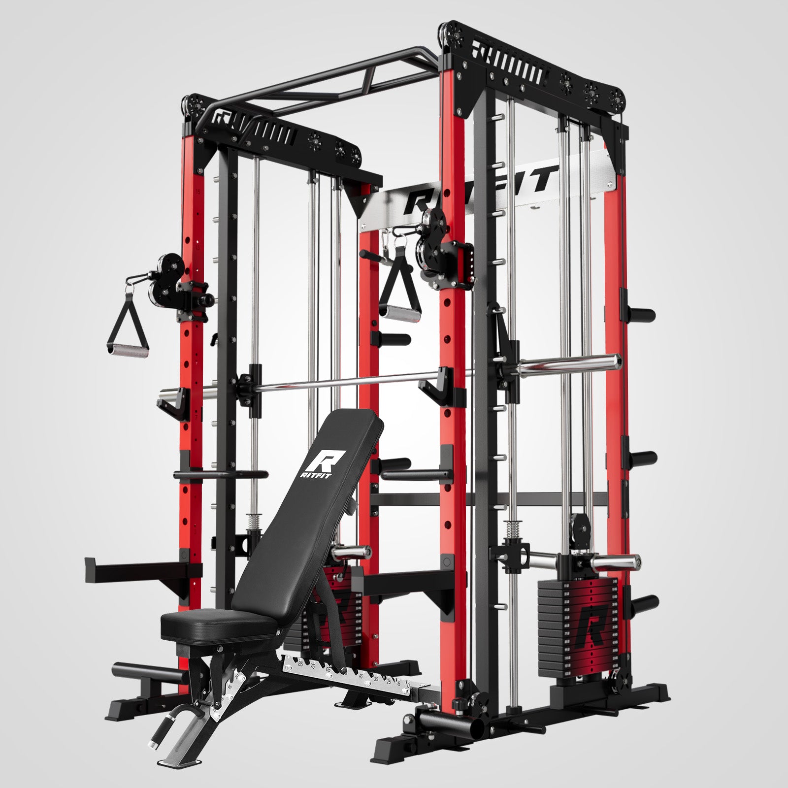 RitFit M1 PRO Smith Machine Weight Stack Home Gym Package
