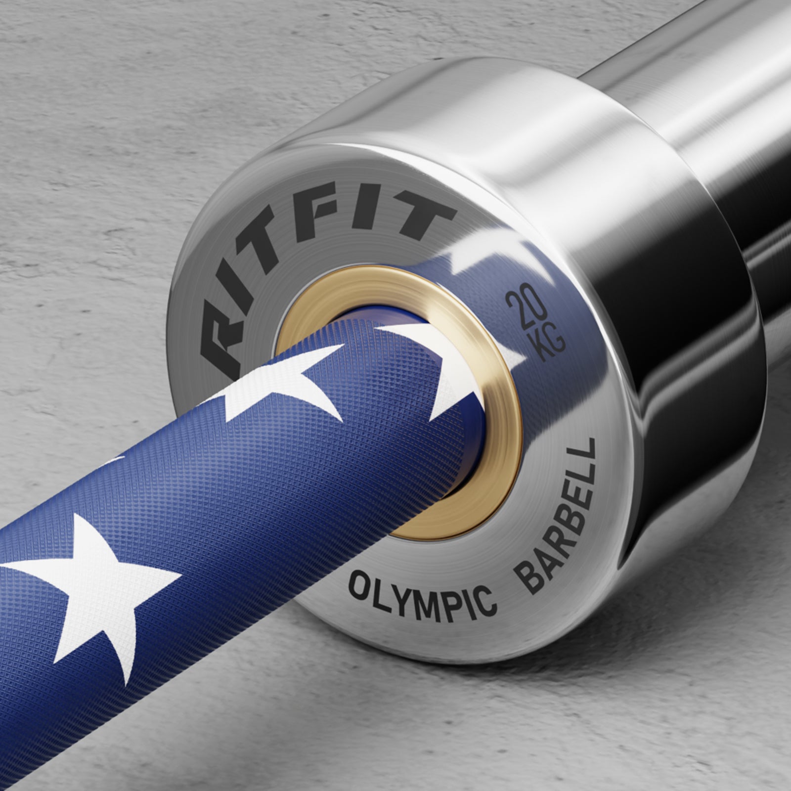 RitFit Patriotic Star Olympic Bar 20KG