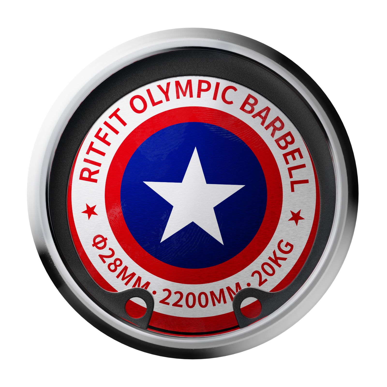 RitFit Patriotic Star Olympic Bar 20KG