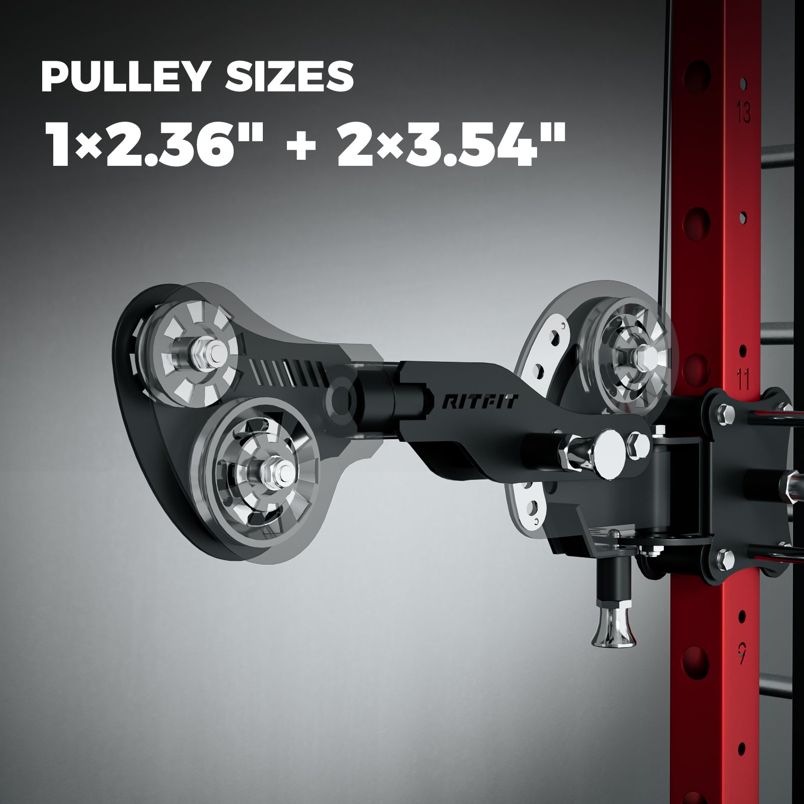 RitFit TAM1 Tornado arm attachment for M1 PRO workout equipment, showing the durable, textured grip and attachment points.