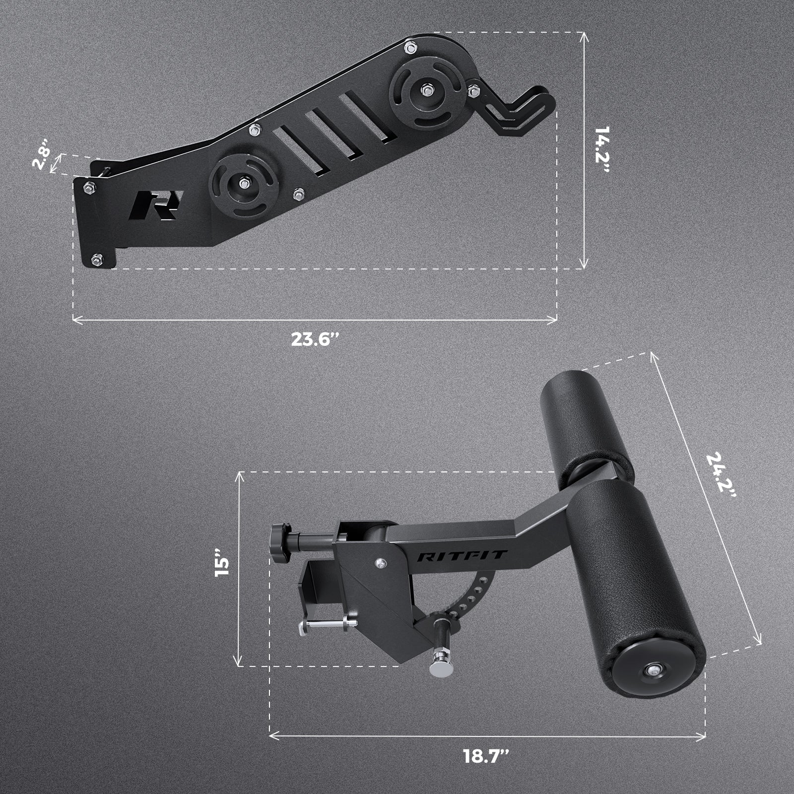 RitFit LPM1 Lat Pulldown & Leg Holder Attachment Bundle (Only for M1 PRO) - RitFit