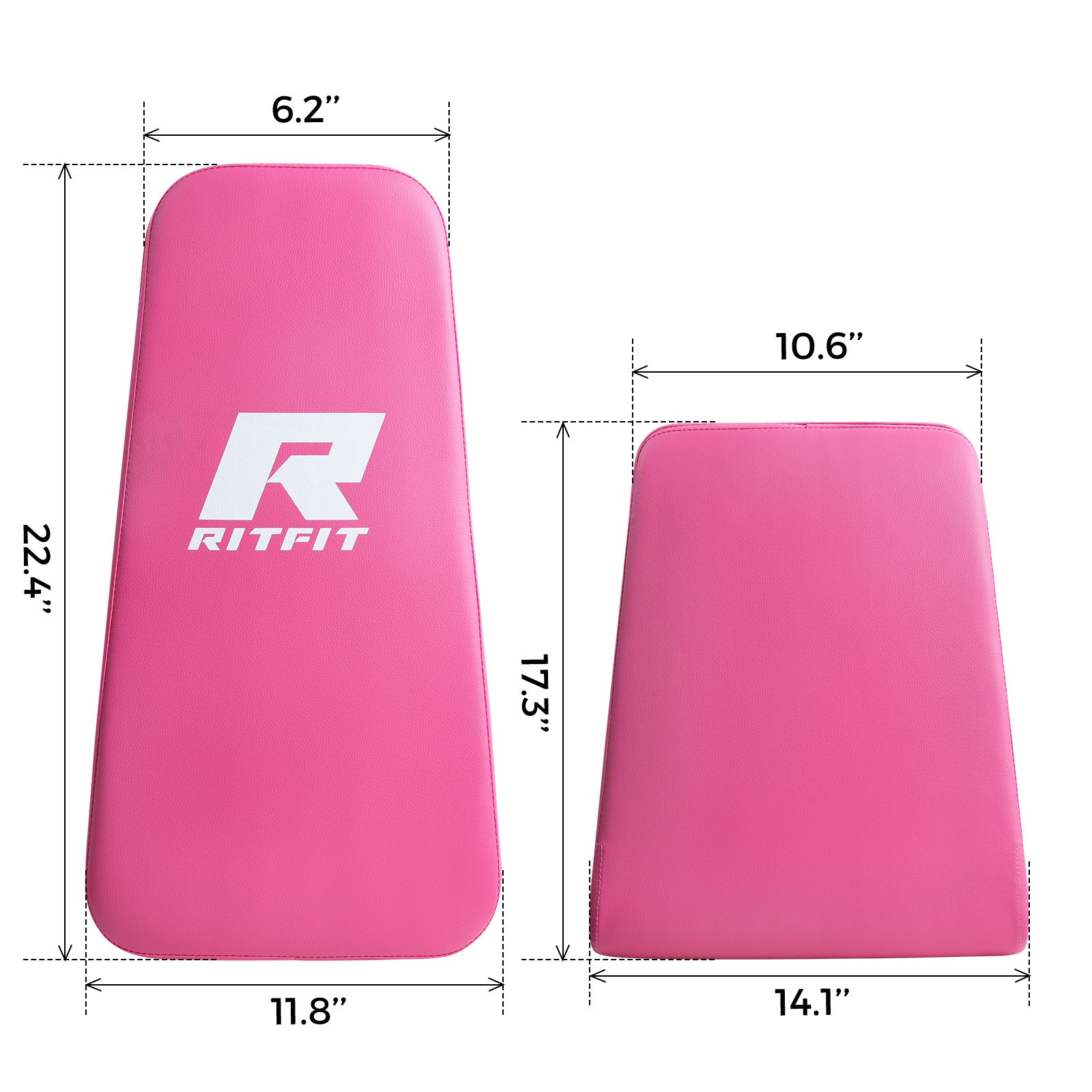 Plc01 Pink martial arts kicking pads dimensions