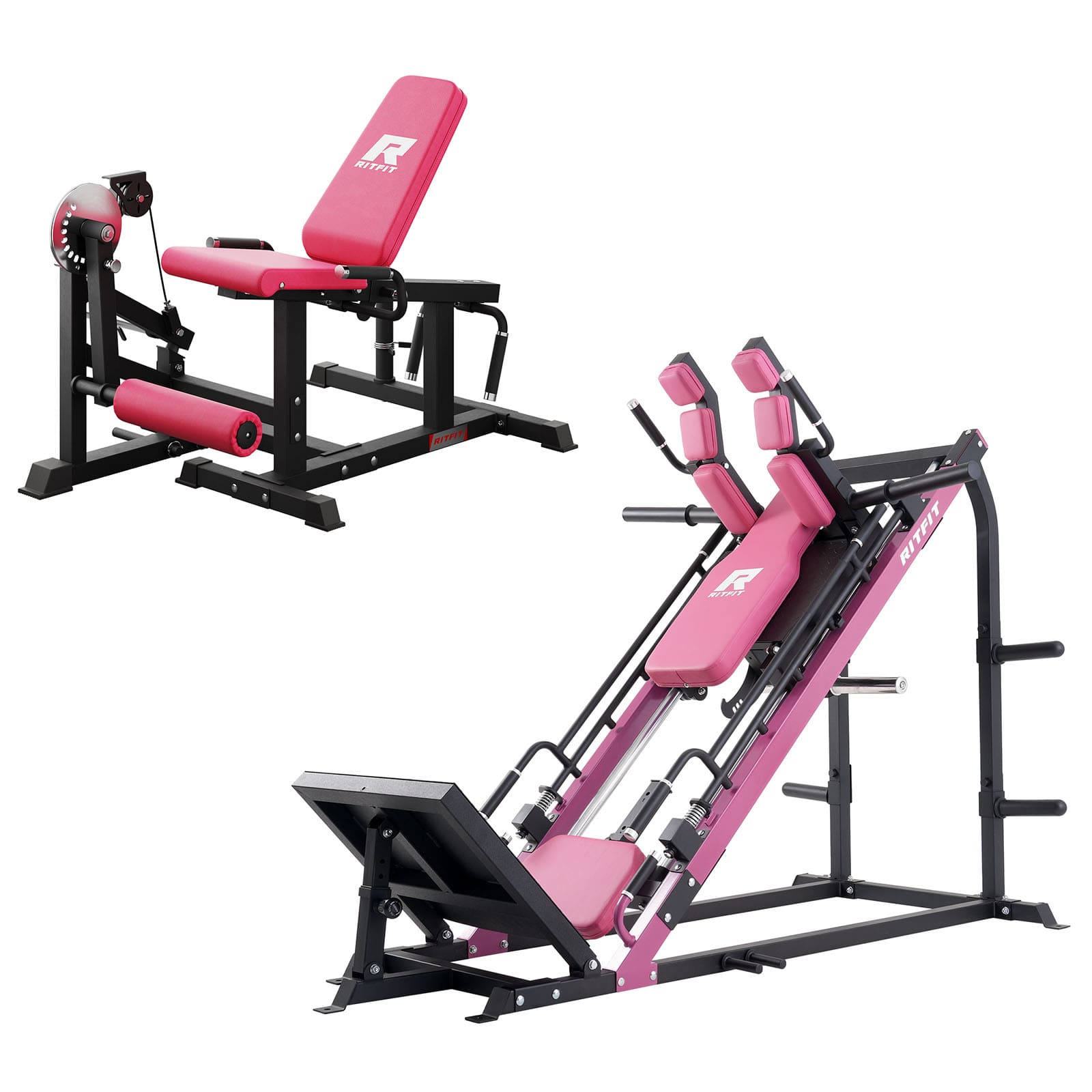 Pink Strength Machines on a white background