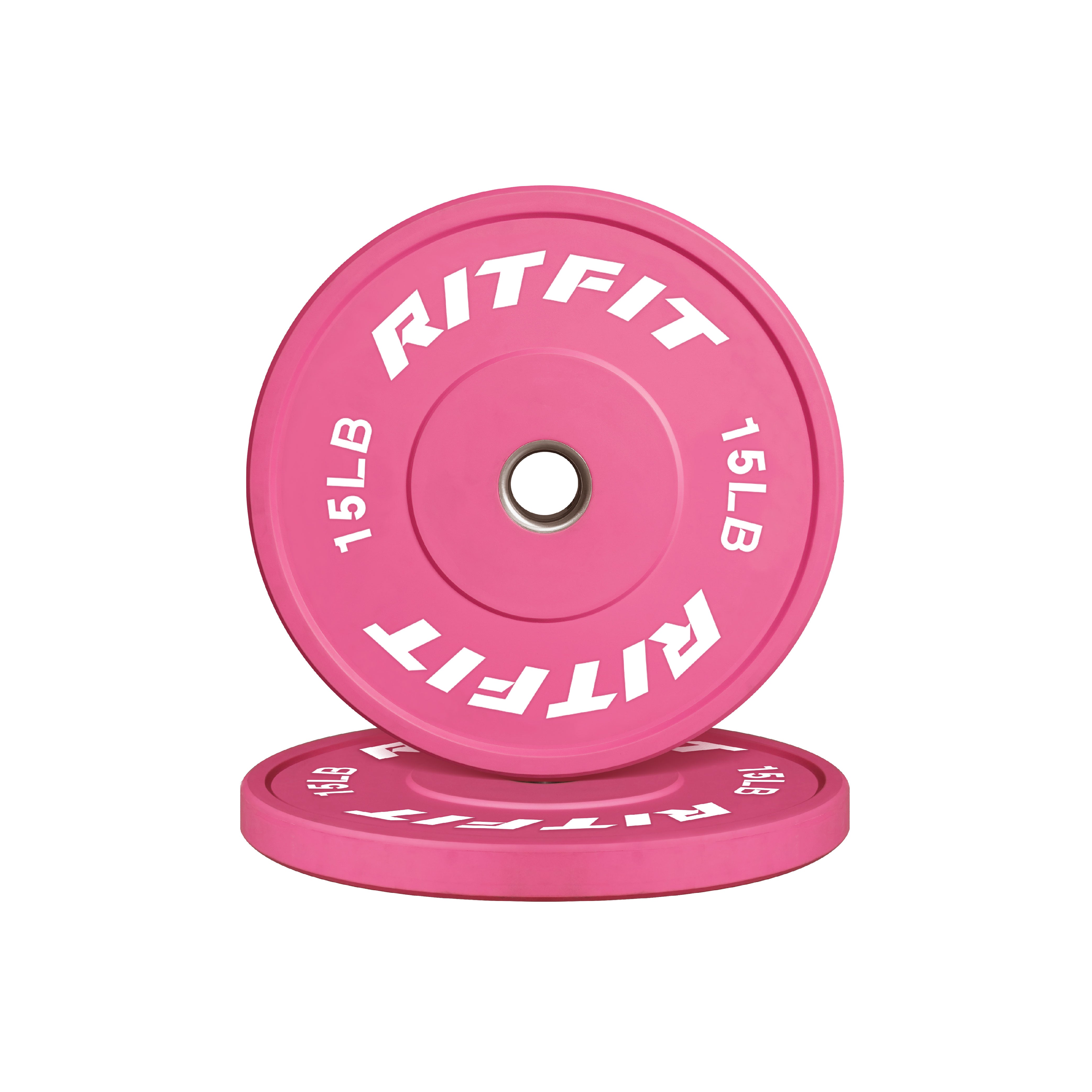 RitFit Pink Weight Plates Olympic Bumper Plates Weight Plates Fit 2" Barbells - RitFit
