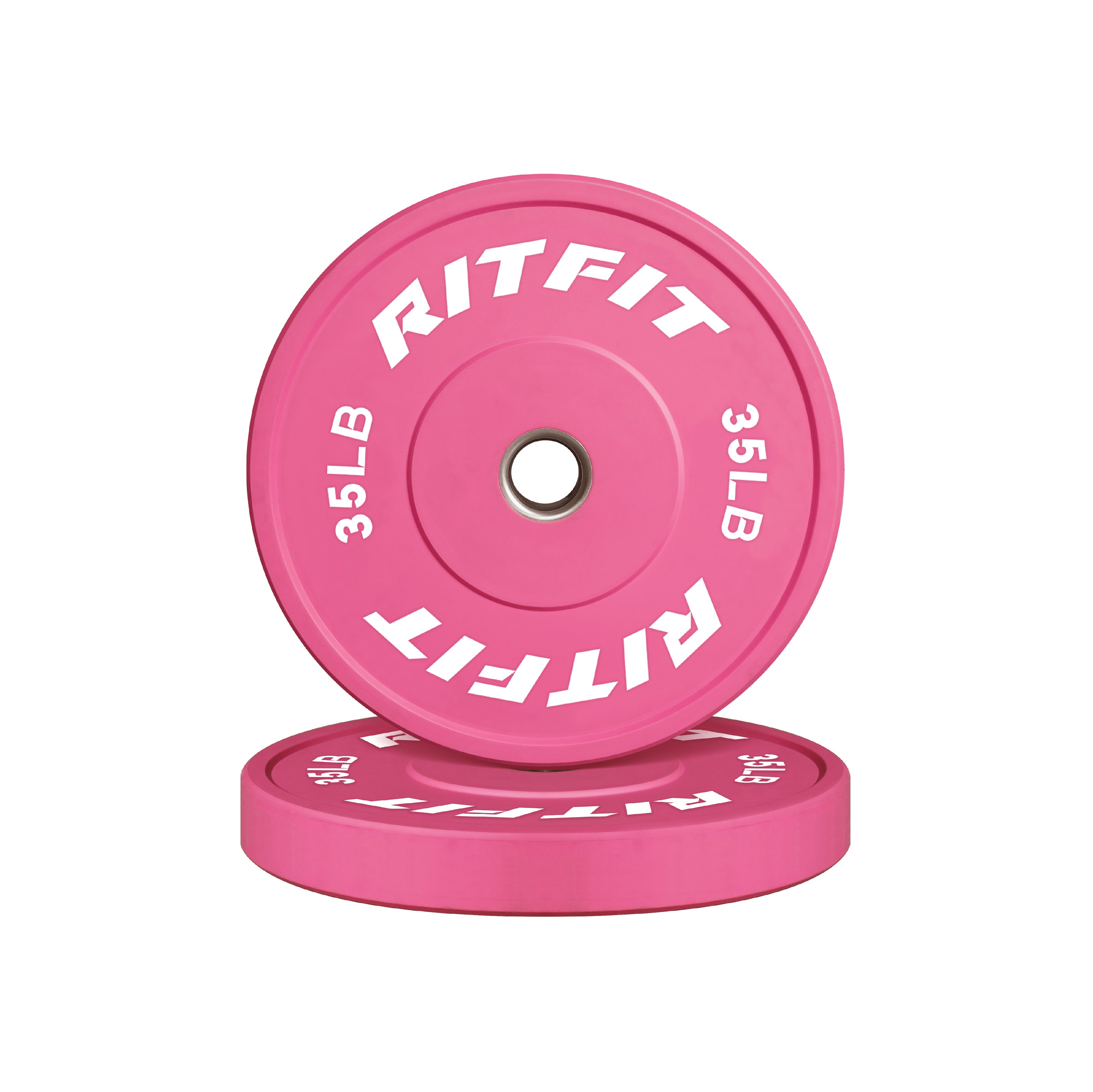 RitFit Pink Weight Plates Olympic Bumper Plates Weight Plates Fit 2" Barbells - RitFit