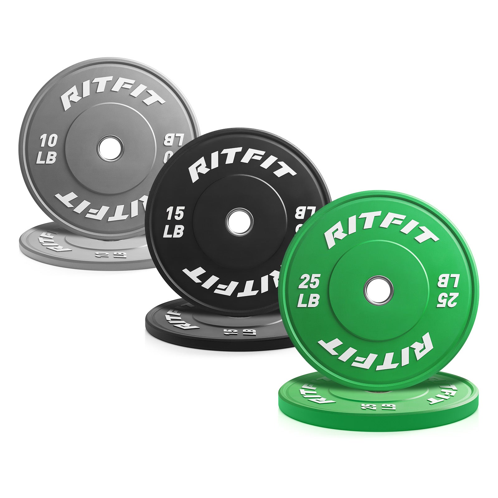 RitFit High-Grade Color Bumper Plates Olympic 2-Inch Rubber - RitFit