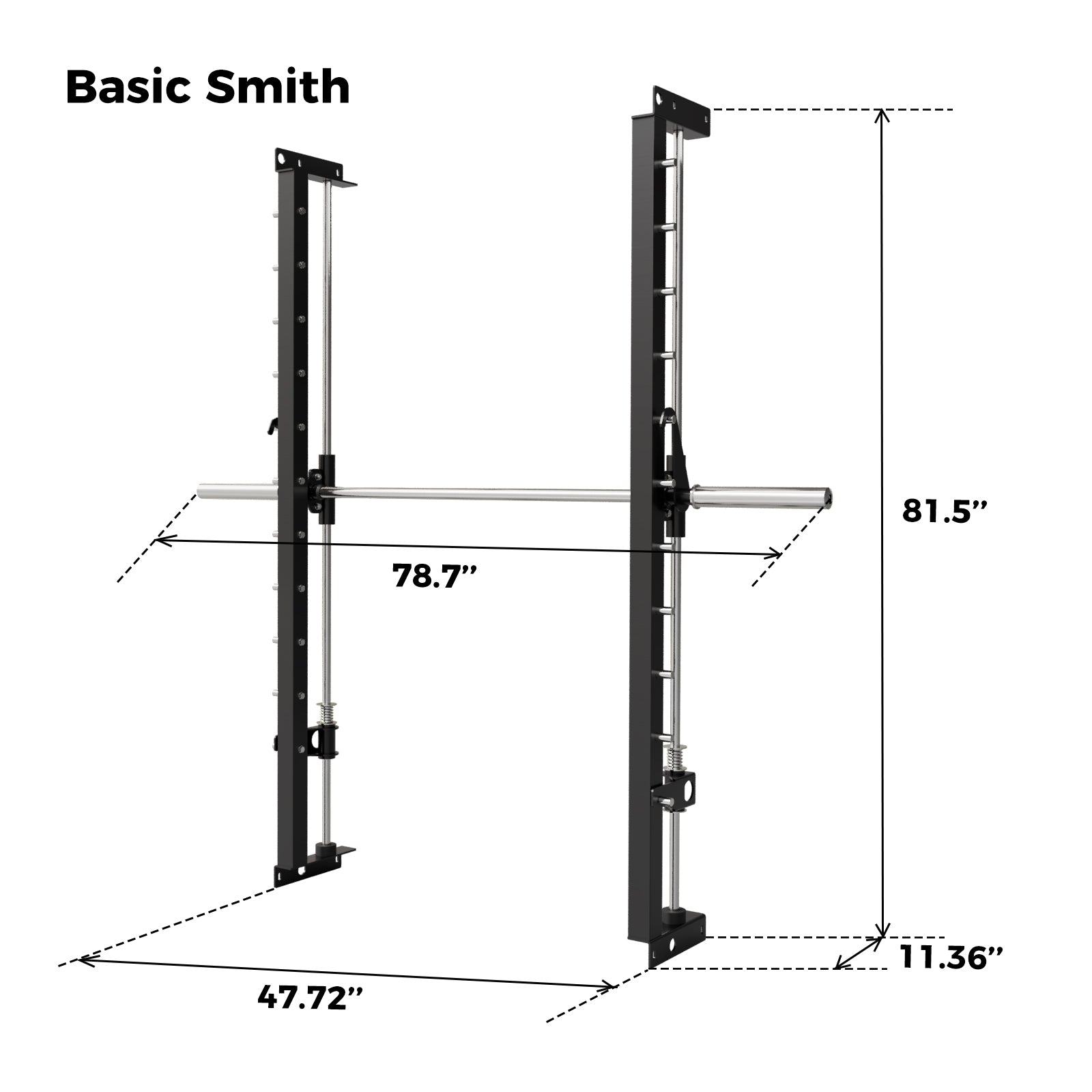 RitFit M2 Multi-Functional Modular Home Gym Smith Machine with racks for versatile strength training at home.