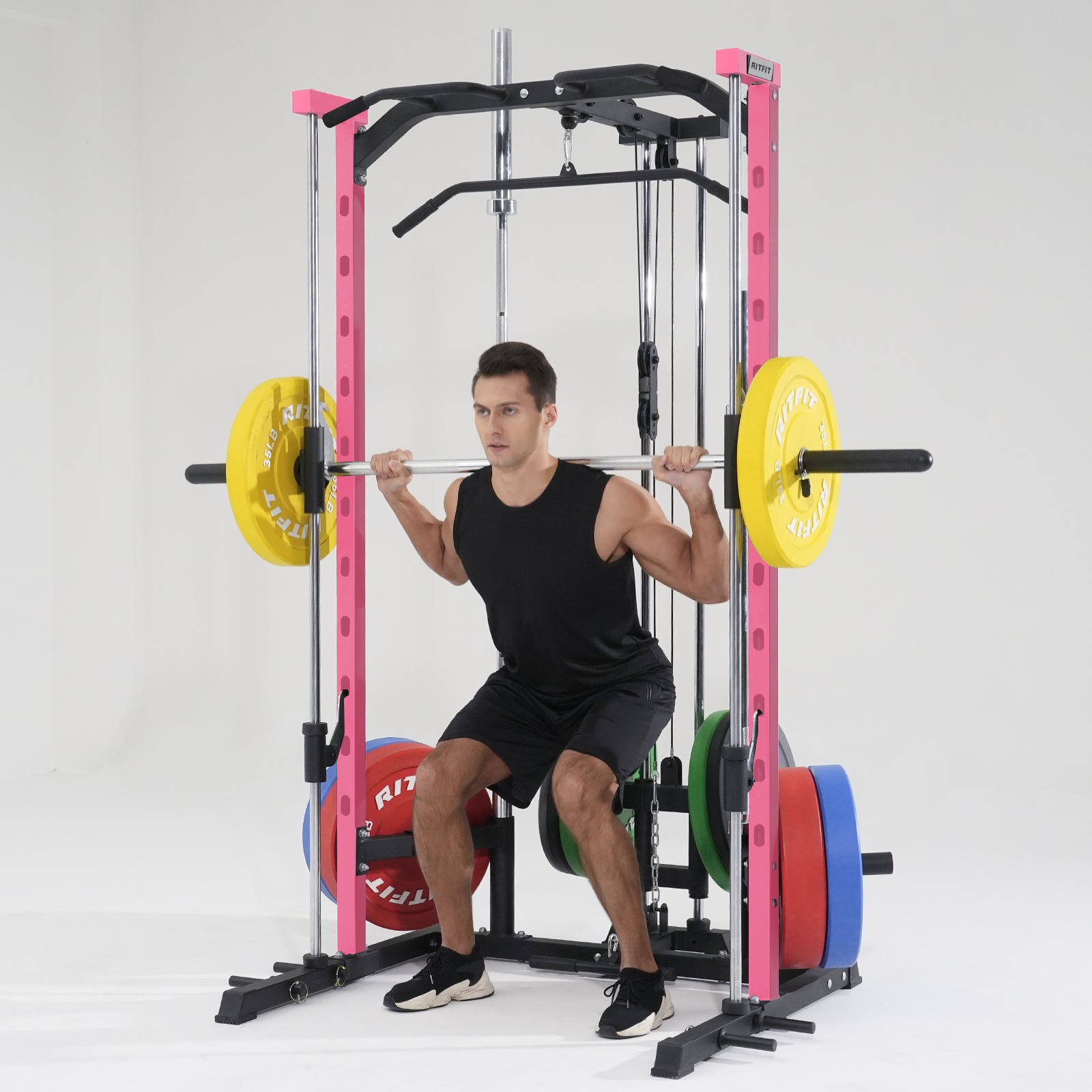 RitFit PSR05 2.0 Pink Smith Machine with LAT-Pull Down