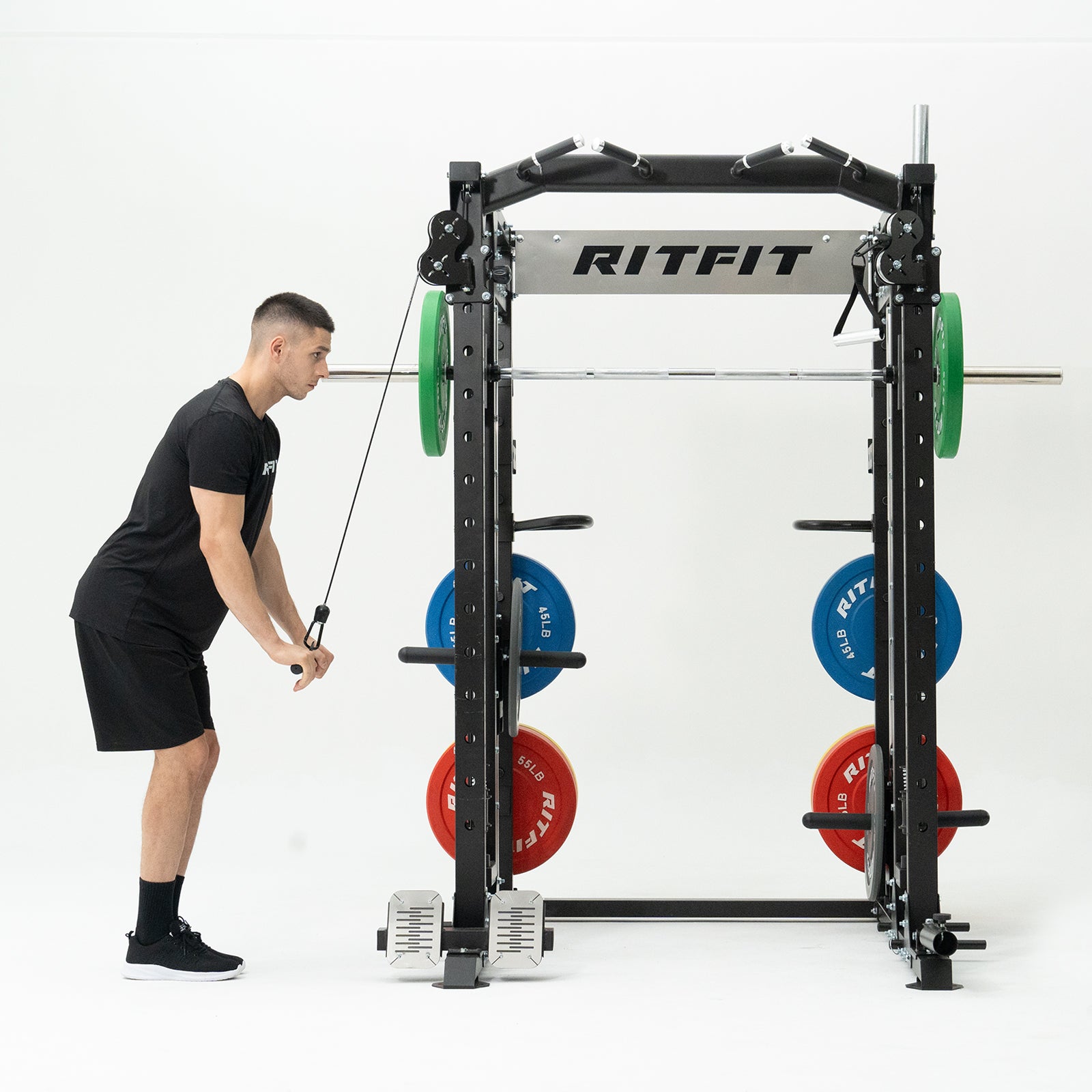 RitFit BUFFALO Smith Machine Home Gym Package with Lat Pull Down and Cable Crossover - RitFit