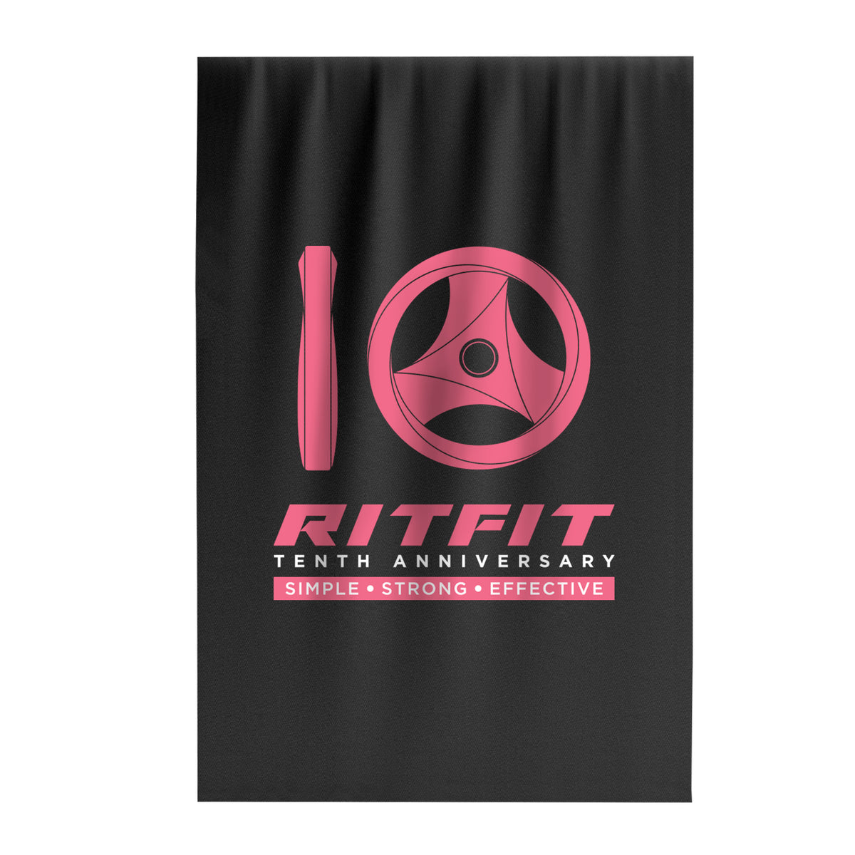 RitFit flag accessory featuring the RitFit logo with vibrant colors, perfect for sports and fitness enthusiasts.