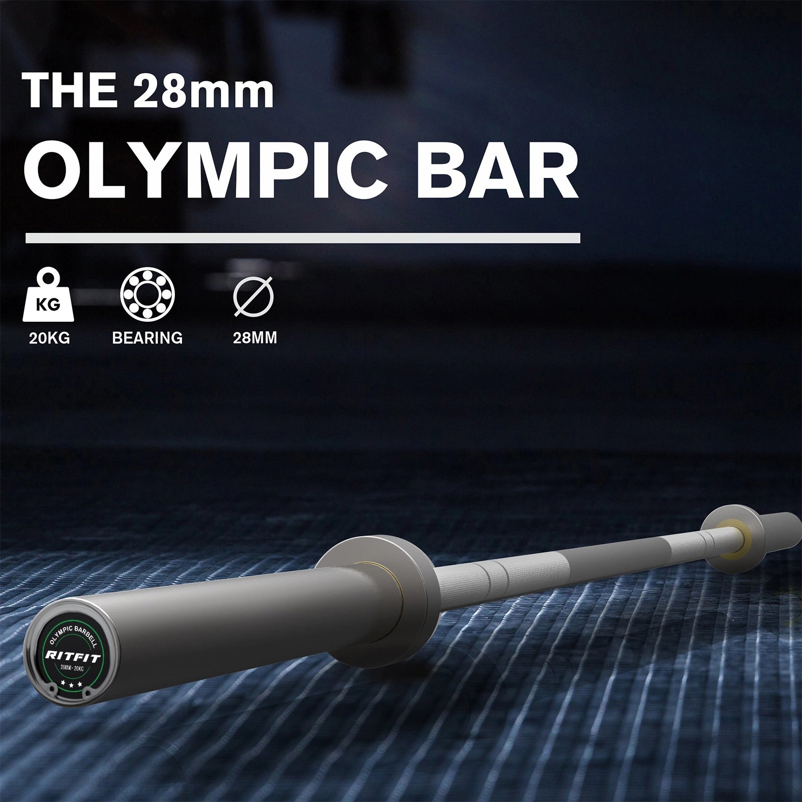 RitFit 7FT Olympic Barbell Bar 2'' Weight Lifting Bar - RitFit