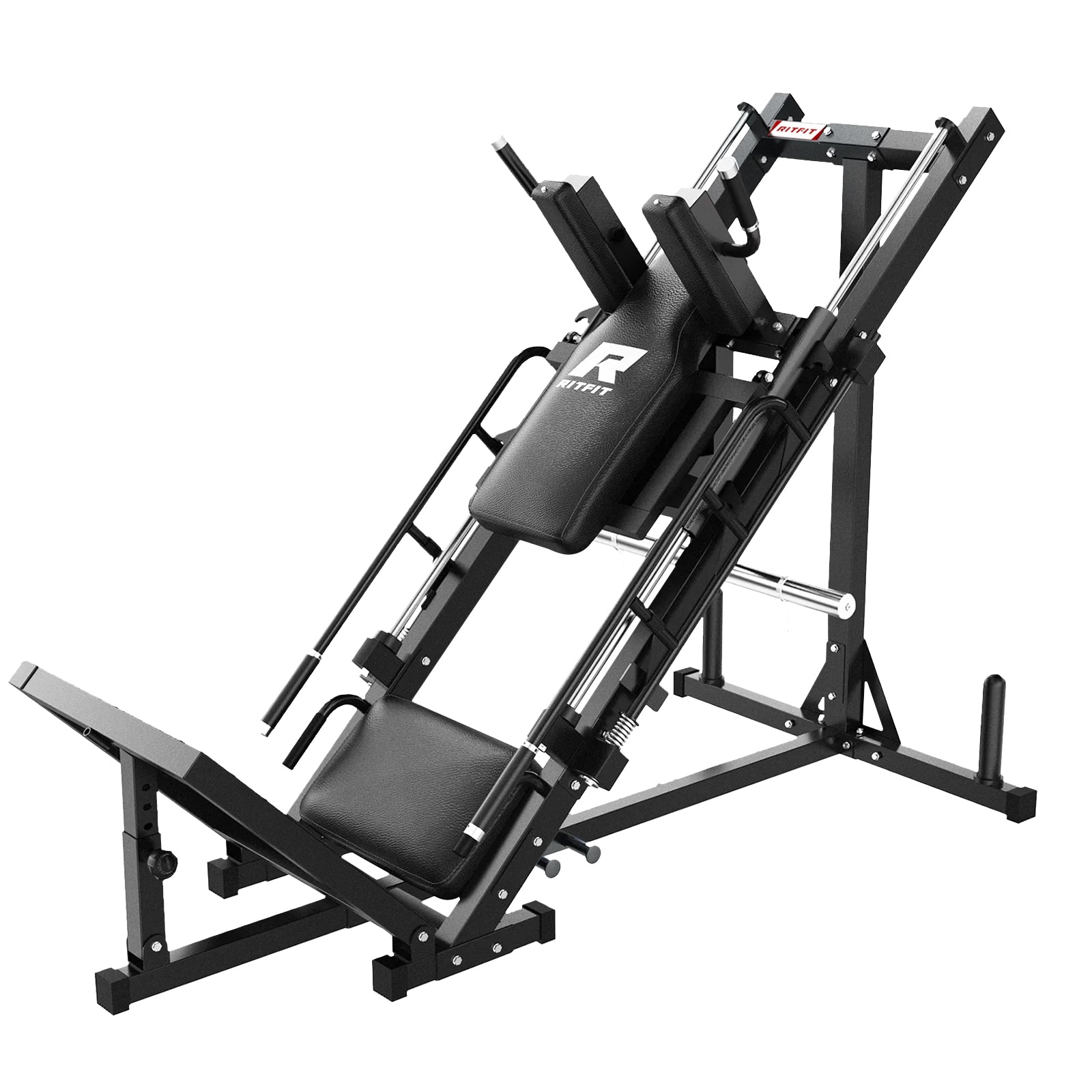 Adjustable RitFit 3-in-1 leg press hack squat and calf raise machine