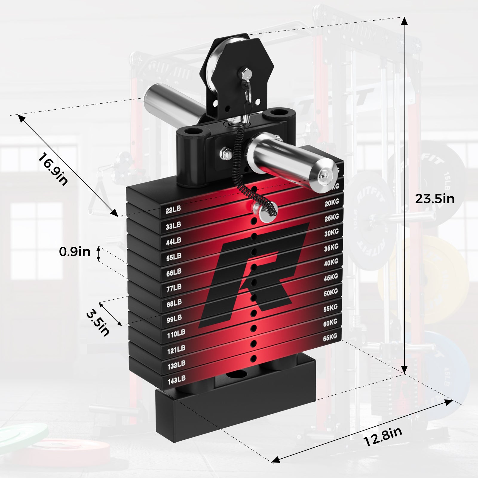 RitFit WSM1 Weight Stack Set 264lbs for M1 PRO - RitFit