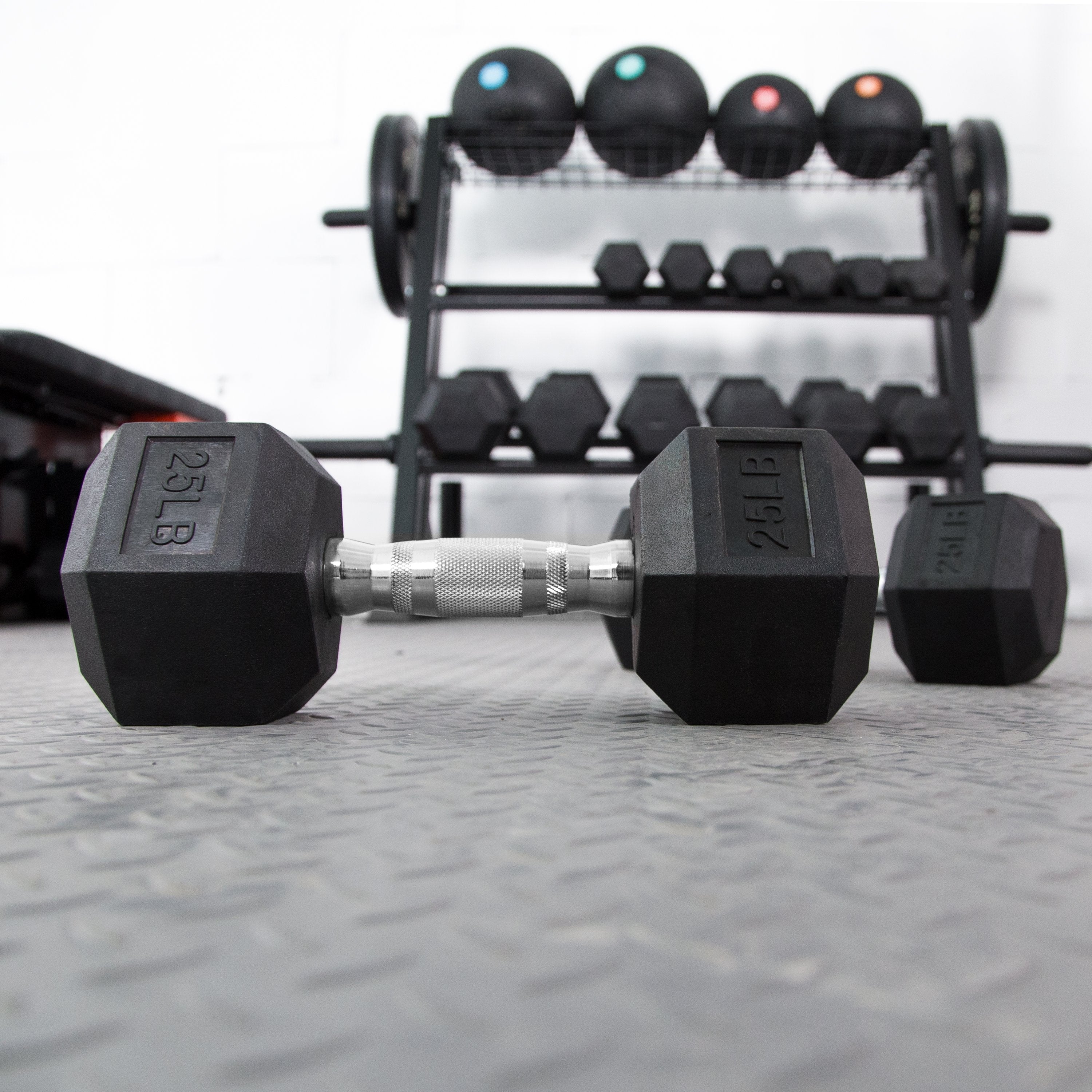 RitFit Rubber Hex Dumbbells Set 10-60 lbs Hex Weights