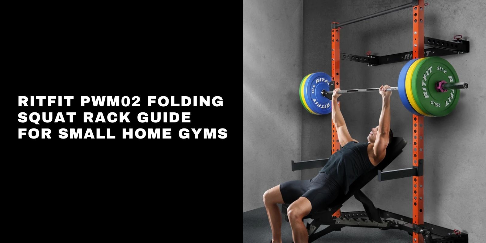 RitFit PWM02 Folding Squat Rack Guide for Small Home Gyms