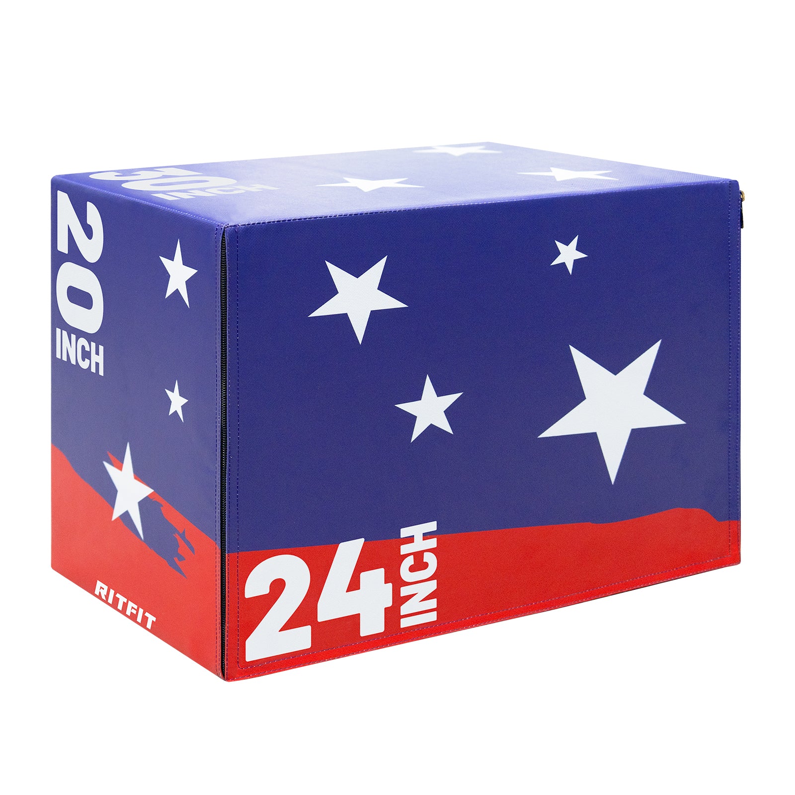 RitFit Patriotic Color 3-in-1 Foam Plyo Box Jump Platform
