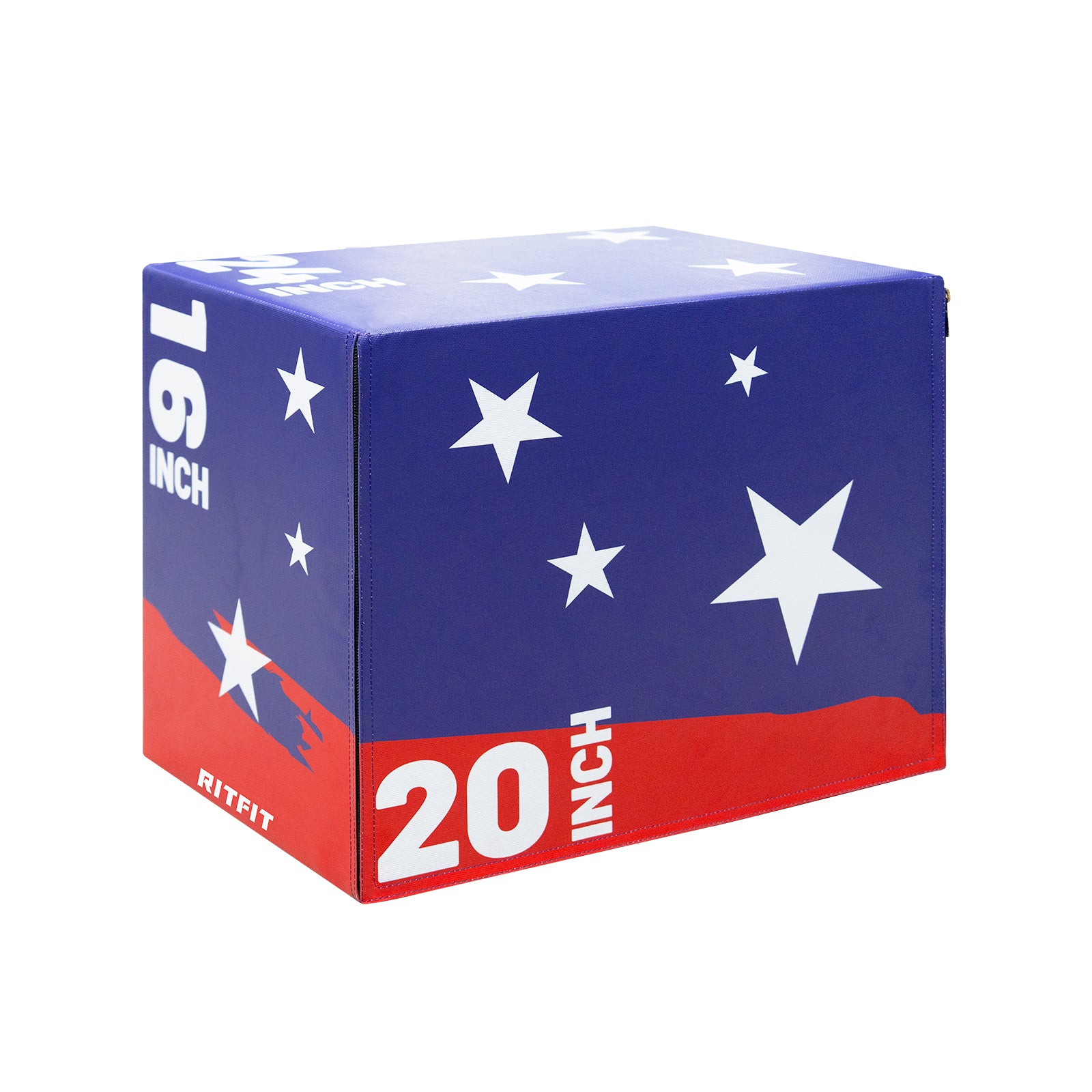 RitFit Patriotic Color 3-in-1 Foam Plyo Box Jump Platform