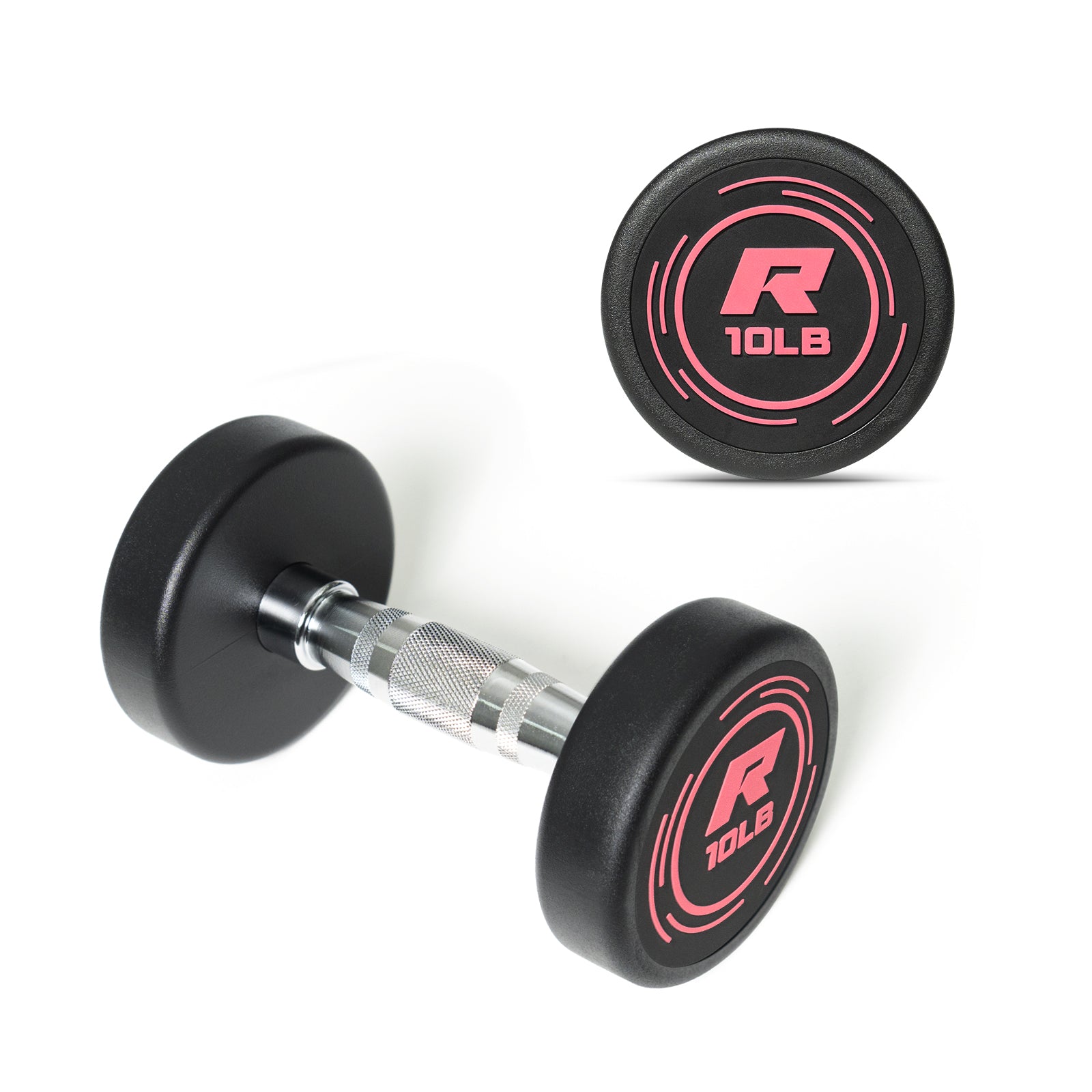 RitFit Pink PVC-Coated Round Dumbbells in Pairs