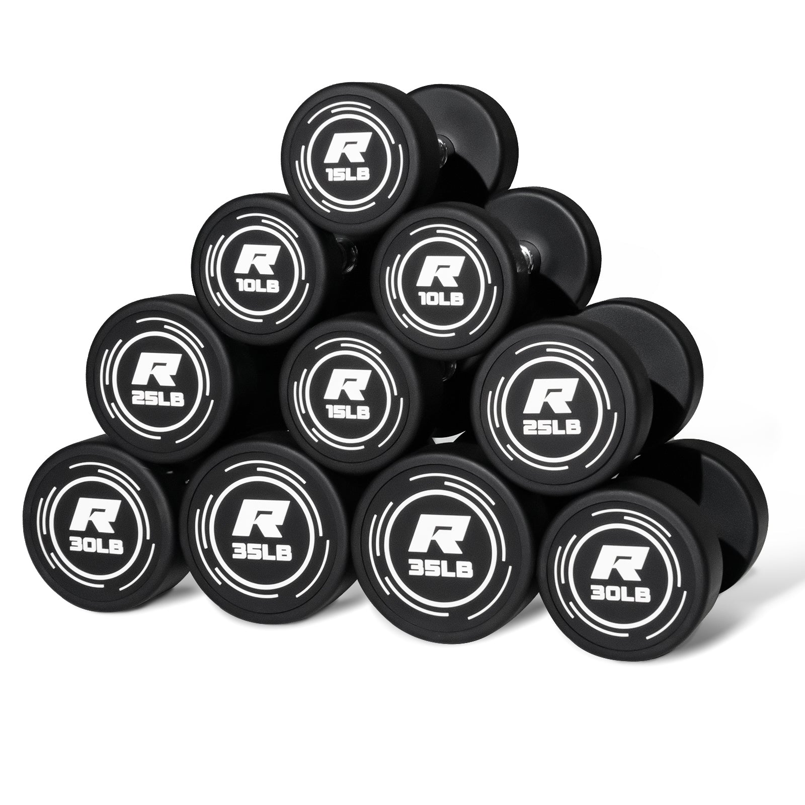 RitFit PVC Coated Round Head Dumbbells in Pairs - RitFit