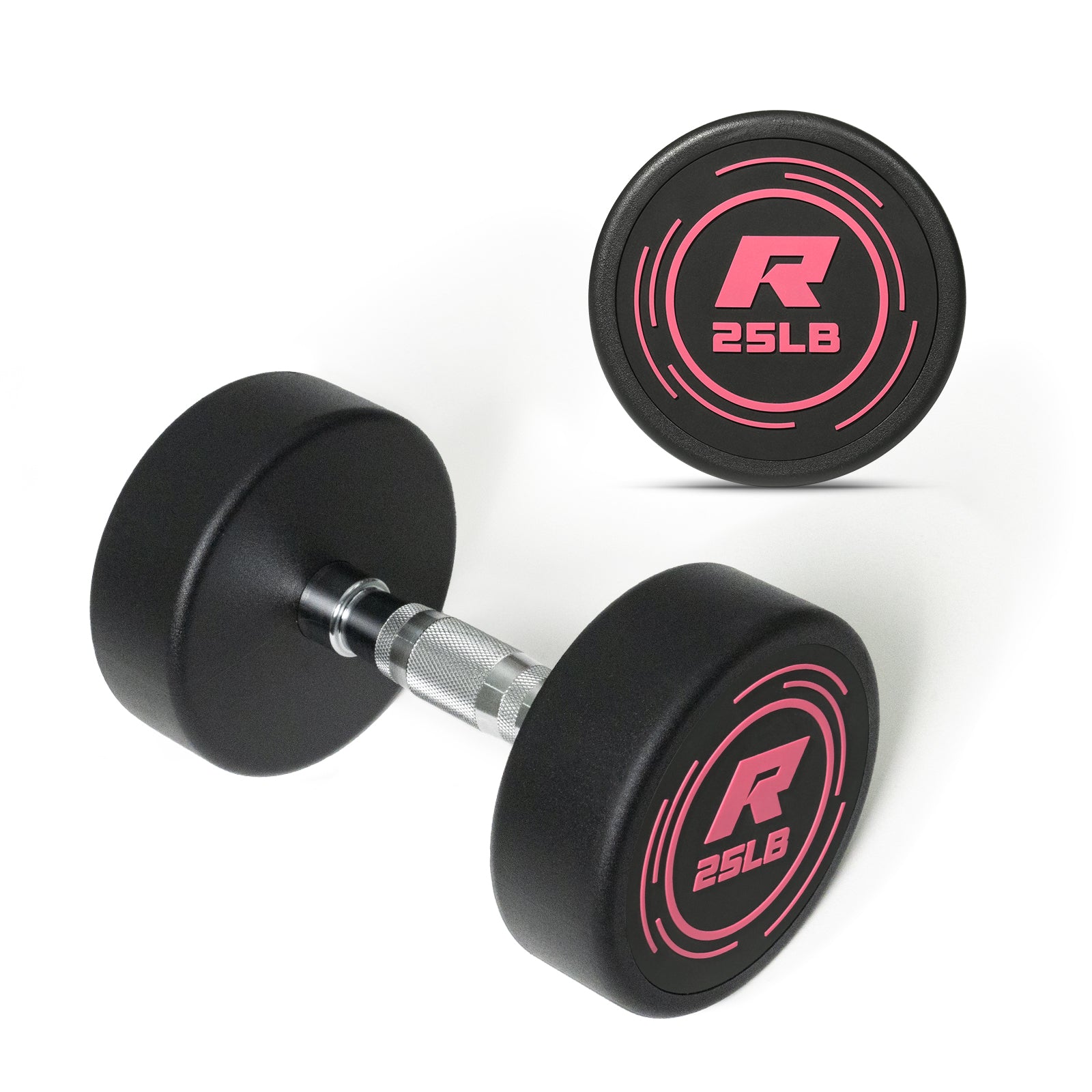 RitFit Pink PVC-Coated Round Dumbbells in Pairs