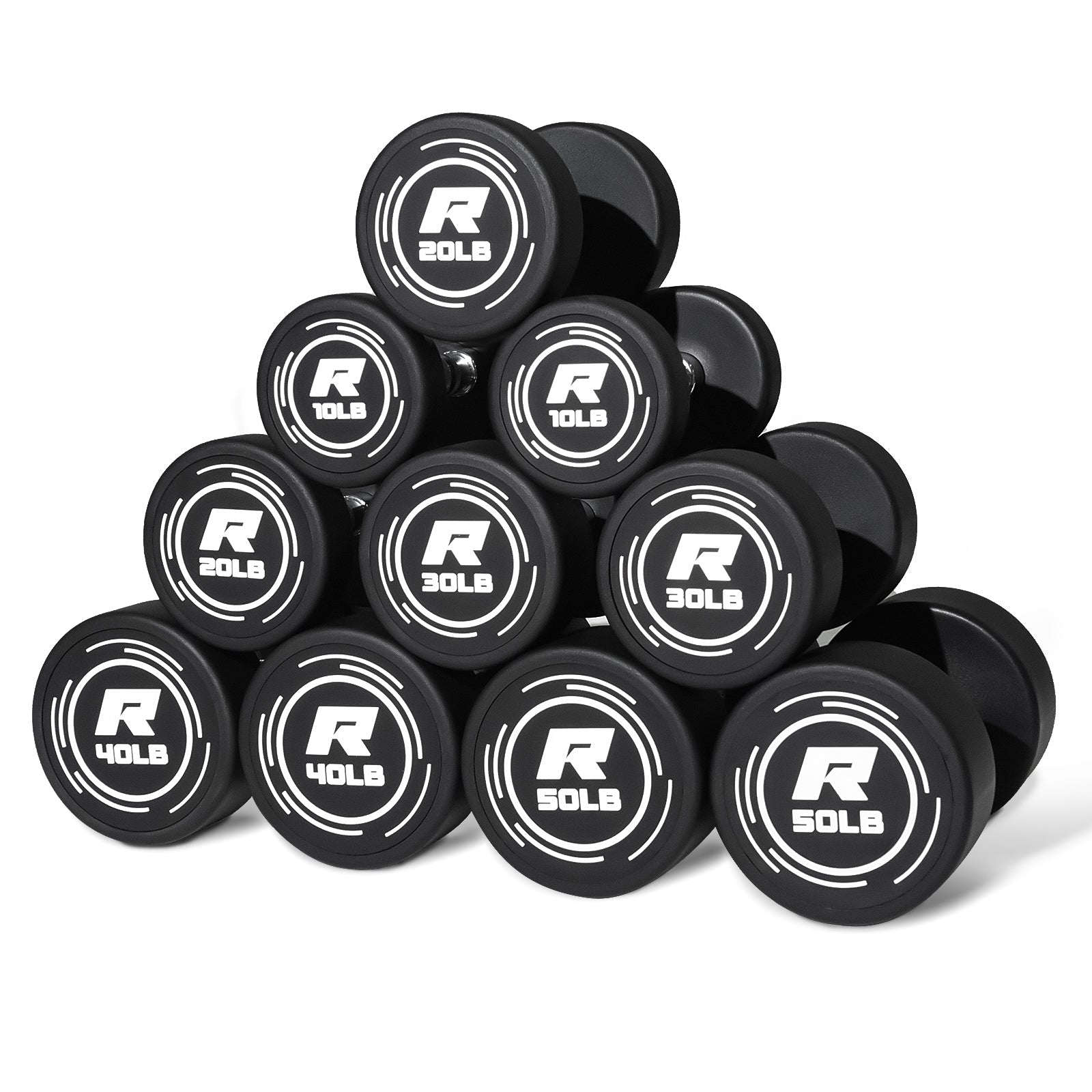RitFit PVC Coated Round Head Dumbbells in Pairs - RitFit