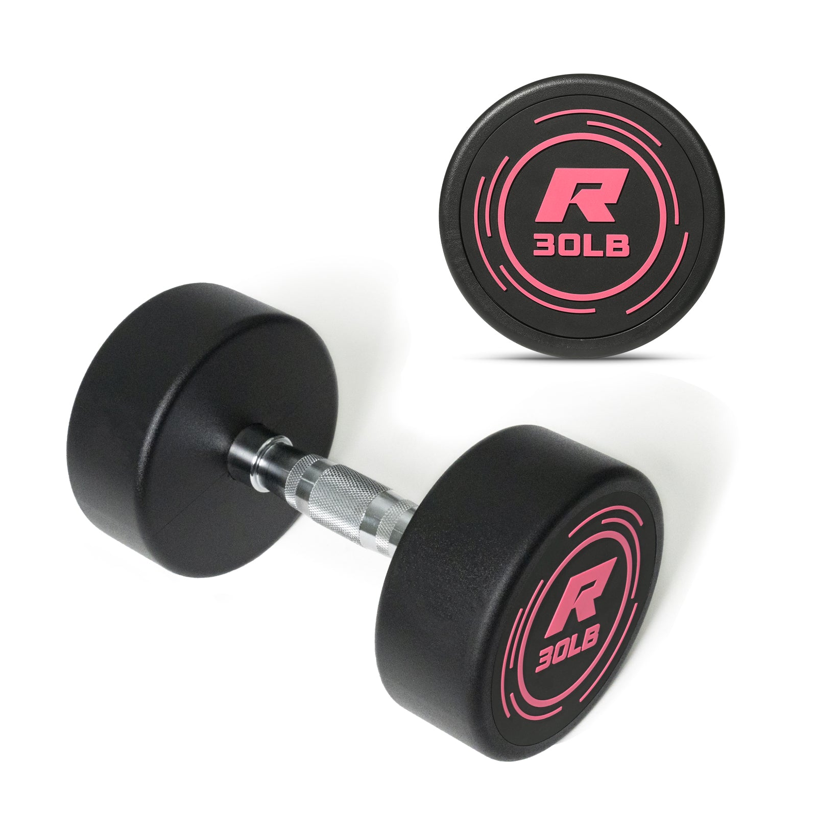 RitFit Pink PVC-Coated Round Dumbbells in Pairs