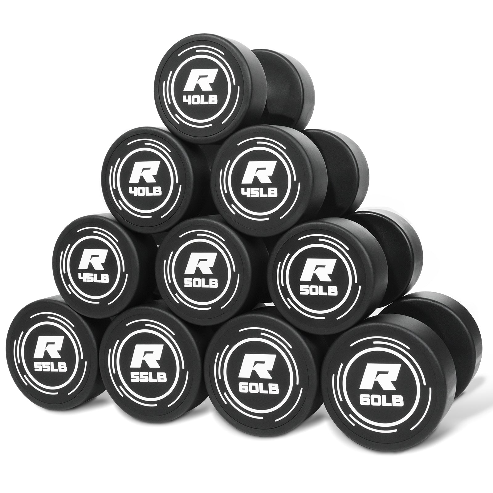 RitFit PVC Coated Round Head Dumbbells in Pairs - RitFit