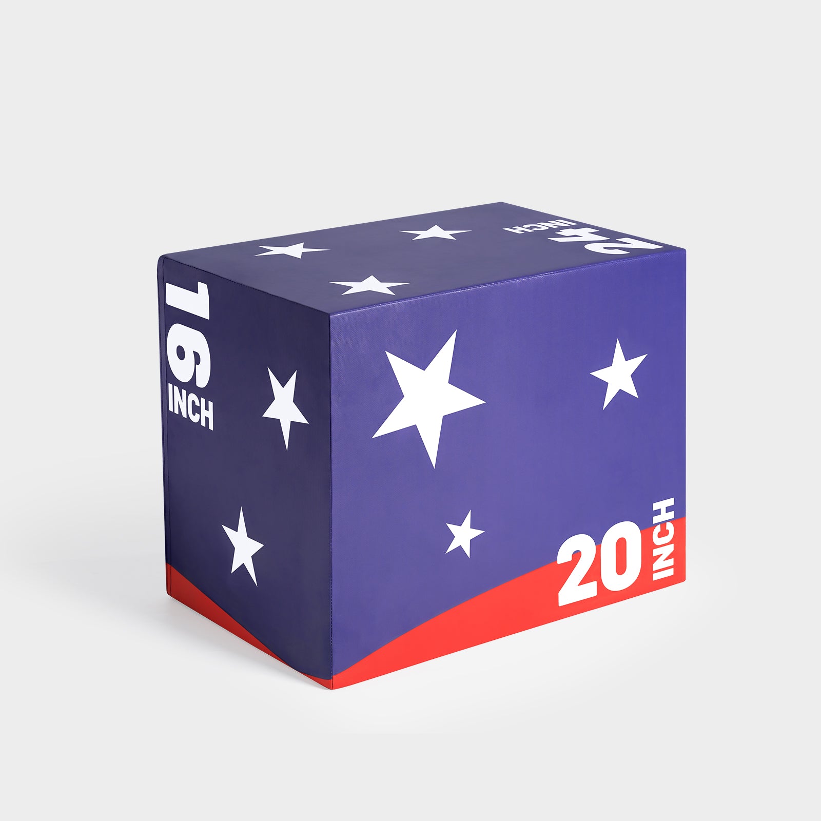 RitFit Patriotic Color 3-in-1 Foam Plyo Box Jump Platform