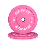 RitFit Pink Weight Plates Olympic Bumper Plates Weight Plates Fit 2