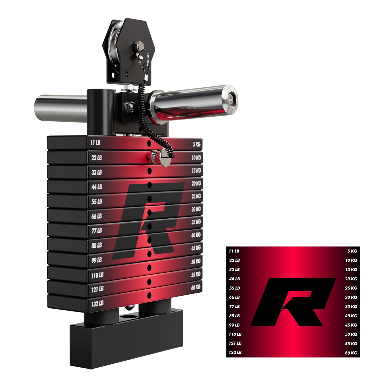 RitFit WSM1 Weight Stack Set 264lbs for M1 PRO