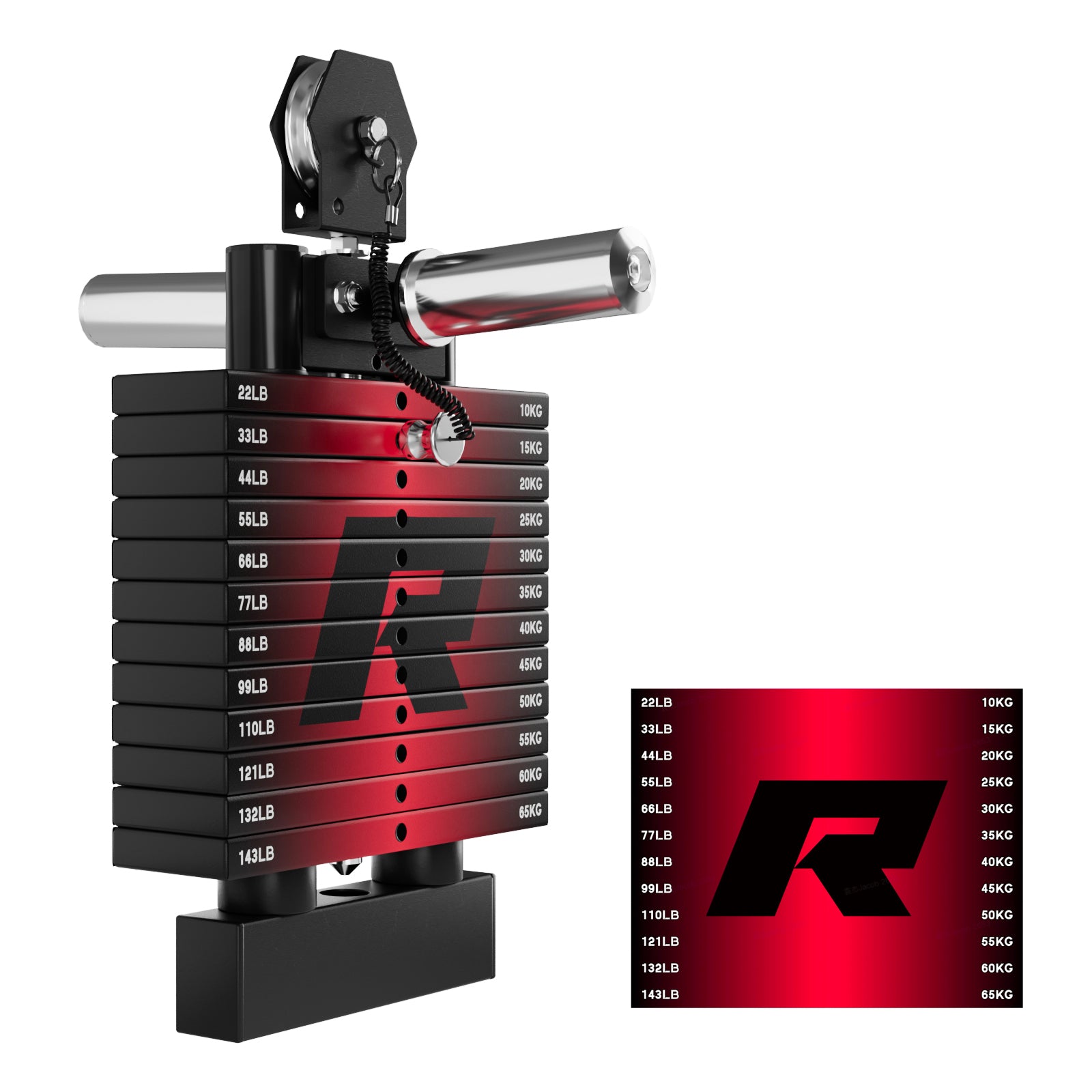 RitFit WSM1 Weight Stack Set 264lbs for M1 PRO - RitFit