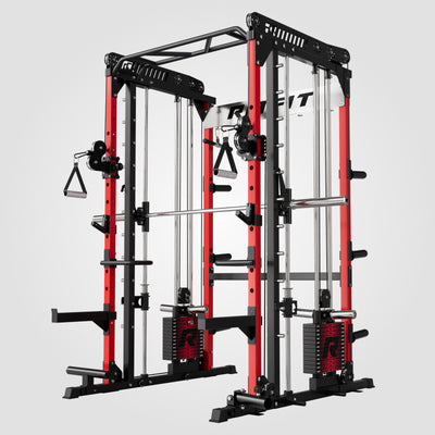 RitFit M1 PRO Multi-Functional Smith Machine with Cable Crossover System and Squat Rack for Home Gym