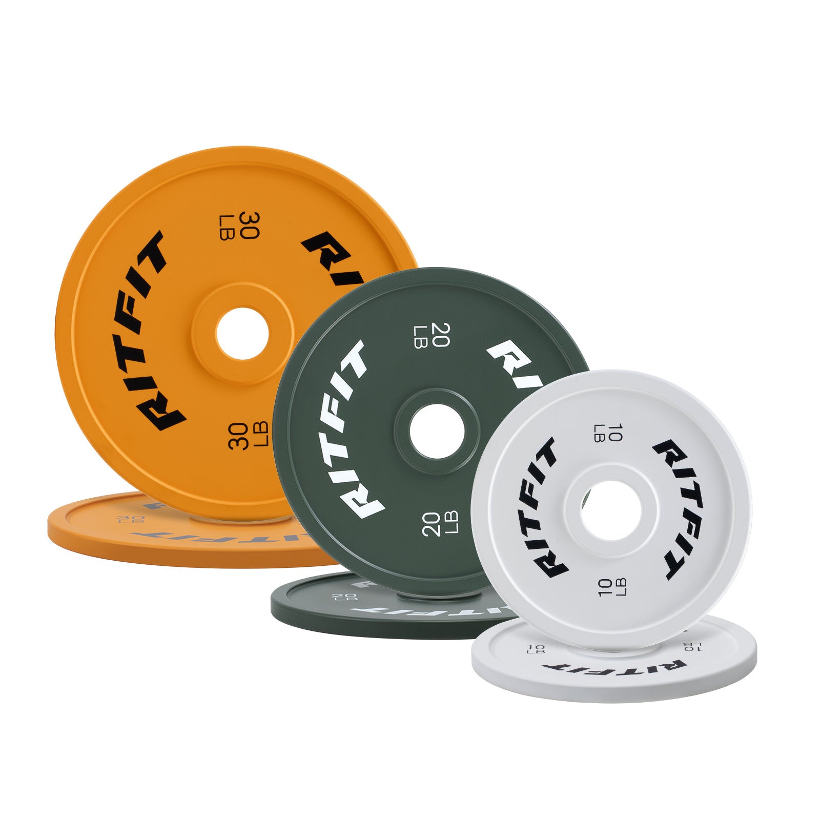 RitFit Vintage Color-Coded Steel Olympic Plates 2-Inch - RitFit