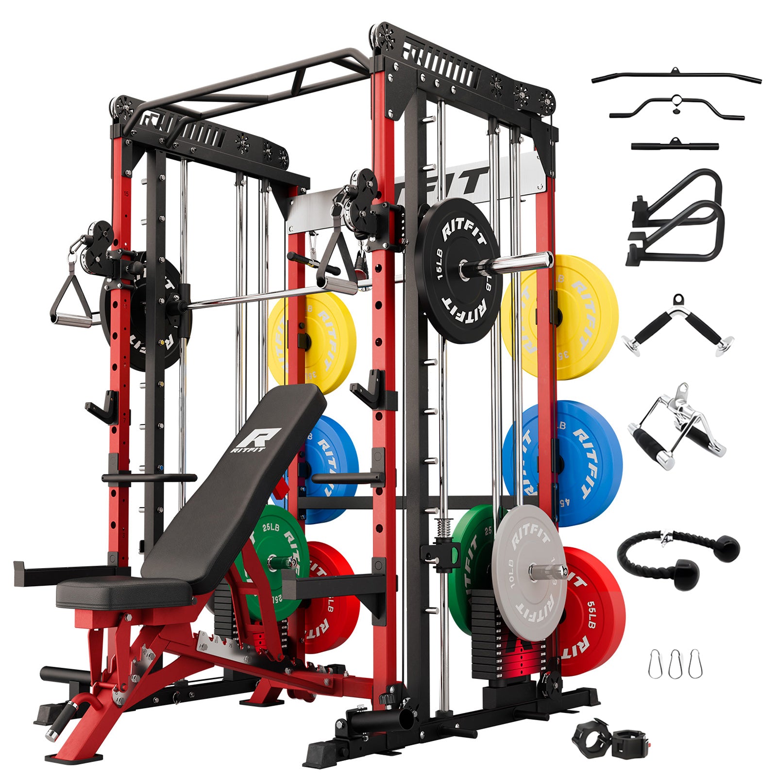 RitFit M1 PRO Smith Machine Weight Stack Home Gym Package