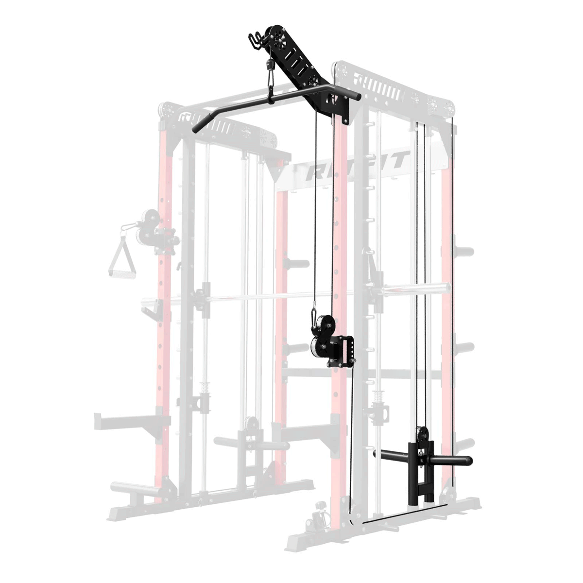 RitFit LDM1 Lat Pulldown Attachment for M1 PRO, black metal workout attachment for strength training equipment