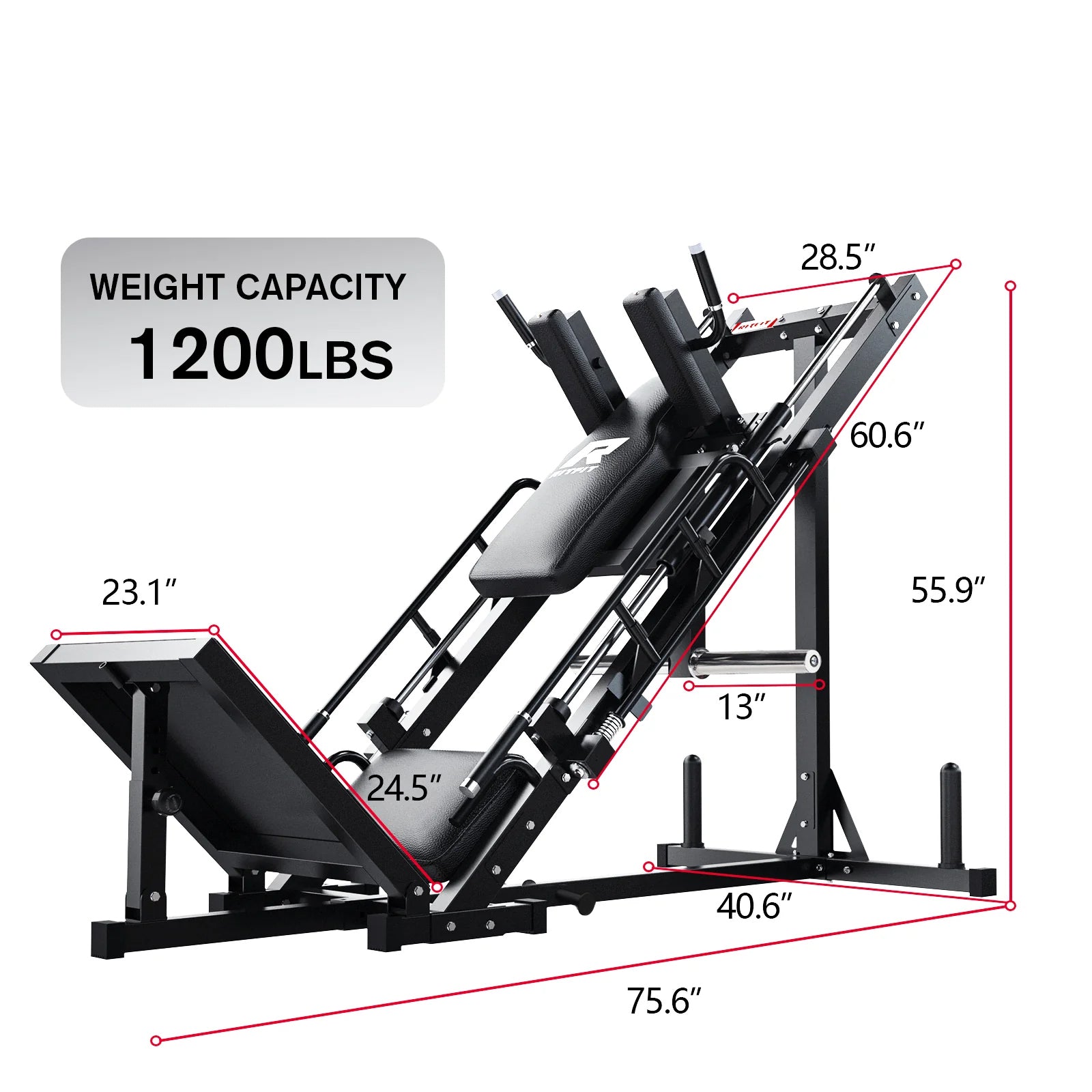 Multi-functional leg workout machine – RitFit BLP01 side view