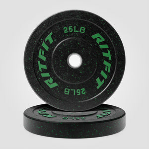 RitFit Fleck Olympic Bumper Weight Plates - 2-Inch