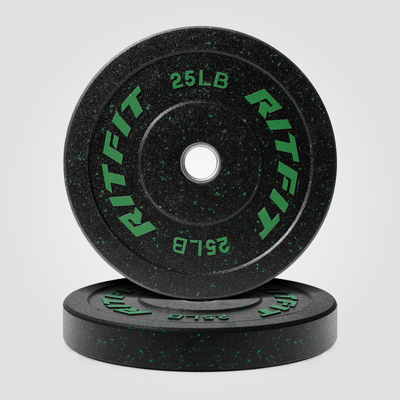 RitFit Fleck Bumper Plates 2-Inch Olympic Rubber Weight Plates - RitFit