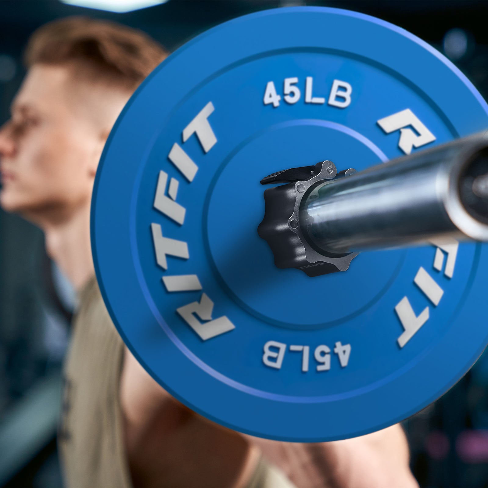 RitFit 2-Inch Barbell Collars, Aluminum Quick Release Clamps with Non-Slip Pads (Pair) - RitFit