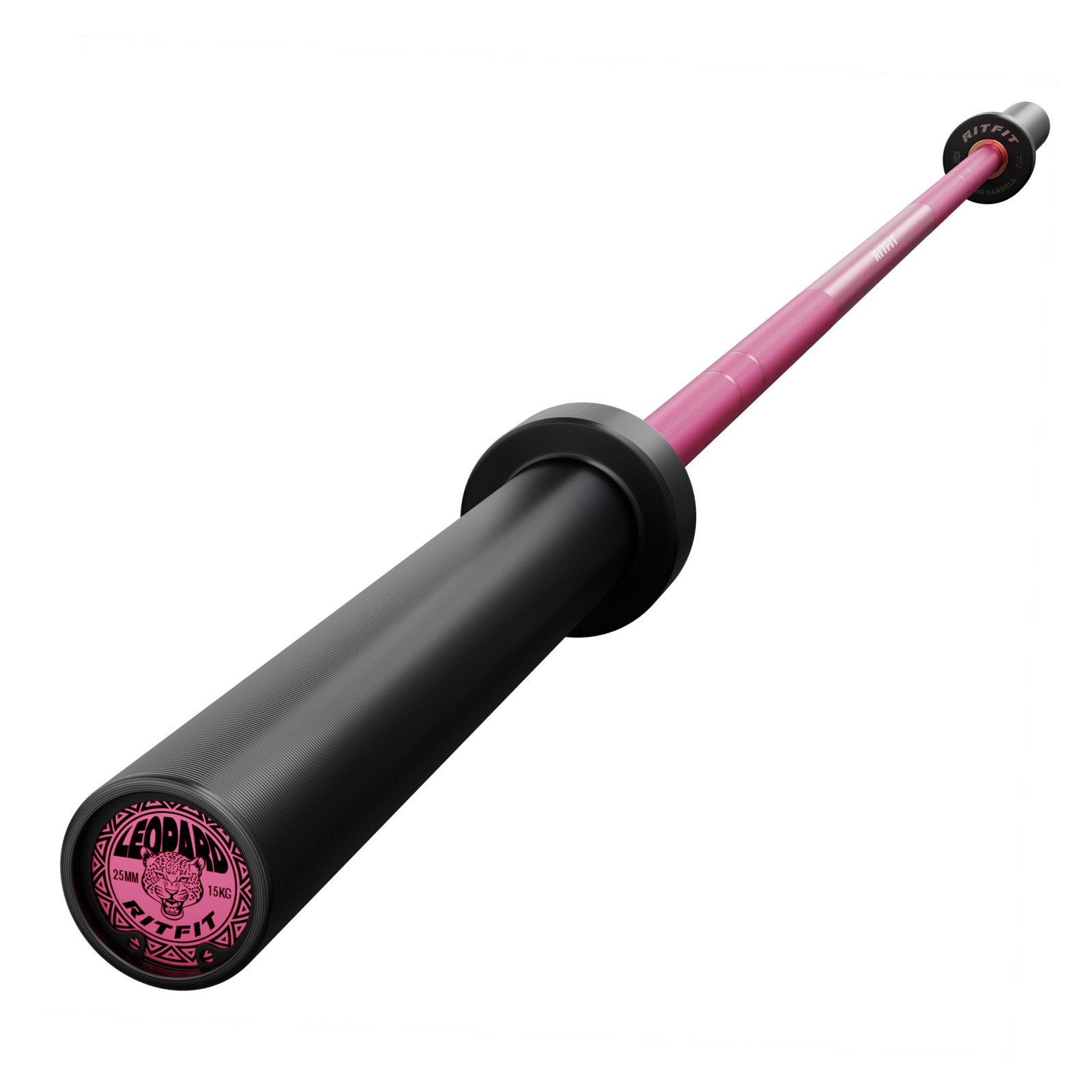 RitFit 15kg Pink Leopard Olympic Training Barbell - RitFit